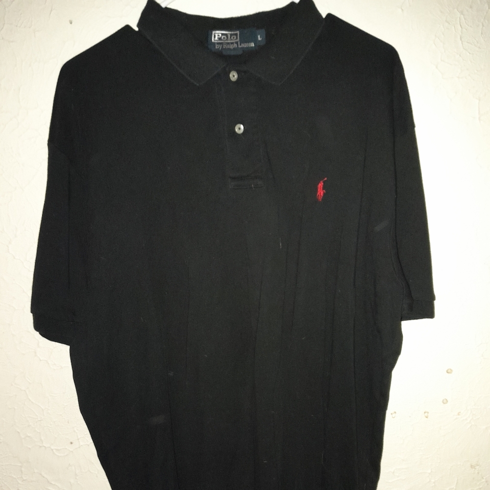 Polo by Ralph Lauren Black Polo Shirt Classic Design